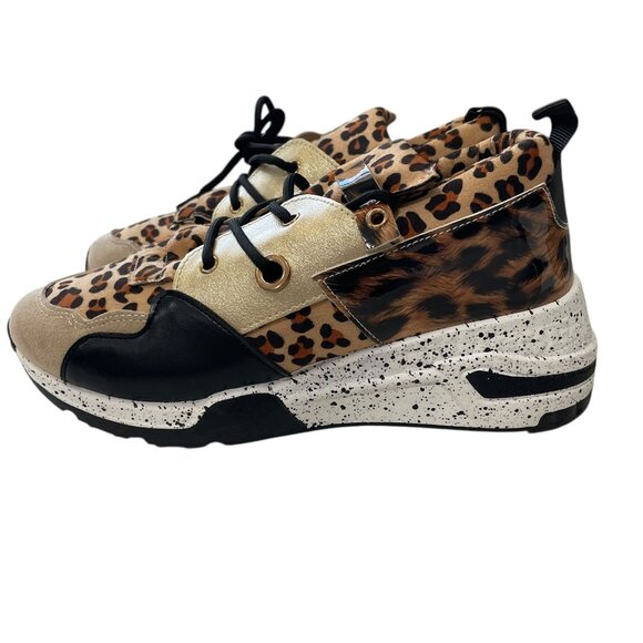 Fashion Nova Samariah Chunky Sneakers Leopard Print Size 9 Streetwear Athleisure - Picture 12 of 12